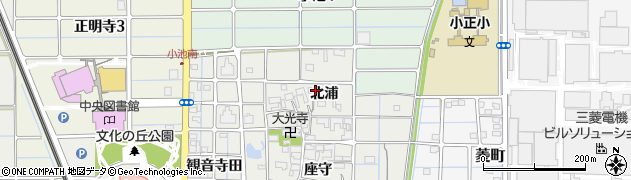 愛知県稲沢市長束町北浦45周辺の地図