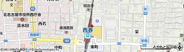 愛知県北名古屋市鹿田若宮周辺の地図