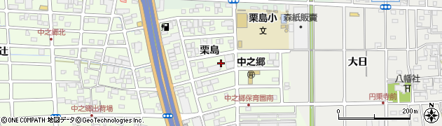 愛知県北名古屋市中之郷（栗島）周辺の地図