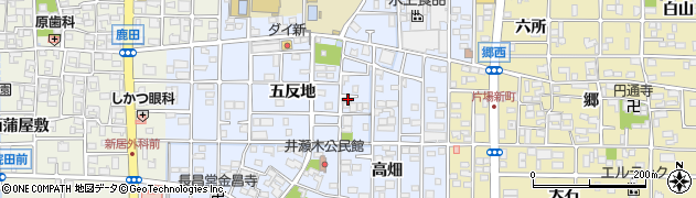 愛知県北名古屋市井瀬木五反地91周辺の地図