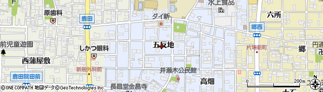 愛知県北名古屋市井瀬木五反地23周辺の地図