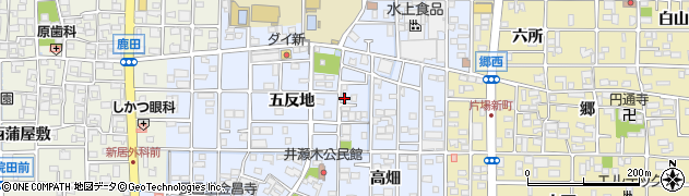 愛知県北名古屋市井瀬木五反地90周辺の地図