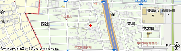 愛知県北名古屋市中之郷（北）周辺の地図
