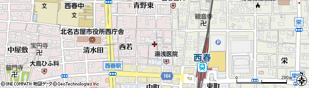 愛知県北名古屋市西之保南若周辺の地図