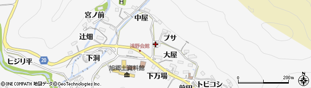 愛知県豊田市浅谷町大屋520周辺の地図