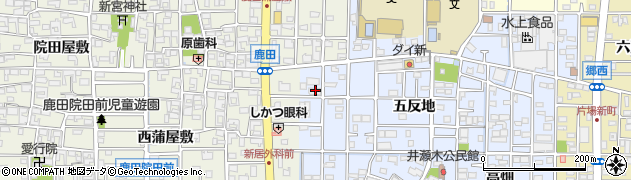 愛知県北名古屋市井瀬木鴨4周辺の地図