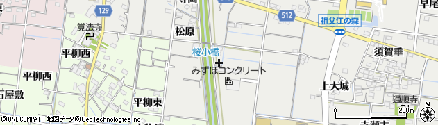 愛知県稲沢市祖父江町桜方（海道南）周辺の地図
