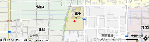 愛知県稲沢市小池正明寺町（東川田）周辺の地図