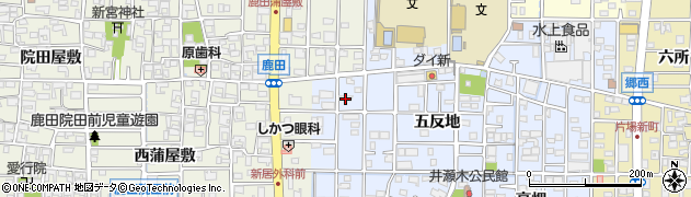 愛知県北名古屋市井瀬木鴨9周辺の地図