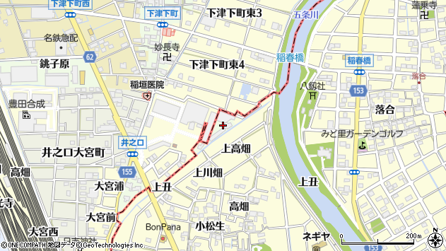 〒452-0963 愛知県清須市下津町の地図