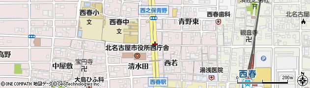愛知県北名古屋市西之保（青野前）周辺の地図