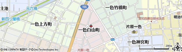 愛知県稲沢市一色白山町周辺の地図
