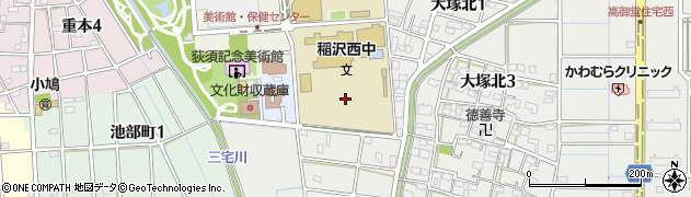 愛知県稲沢市大塚町神明海道周辺の地図