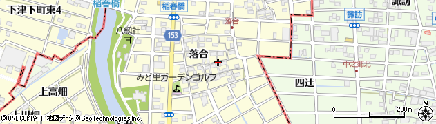 愛知県清須市春日（落合）周辺の地図