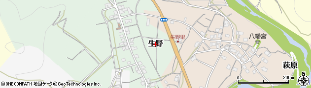 京都府福知山市生野周辺の地図