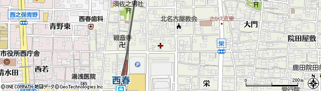 愛知県北名古屋市鹿田東丸薮周辺の地図