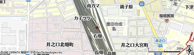 愛知県稲沢市井之口町西四反畑周辺の地図