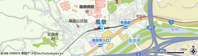 風祭駅周辺の地図