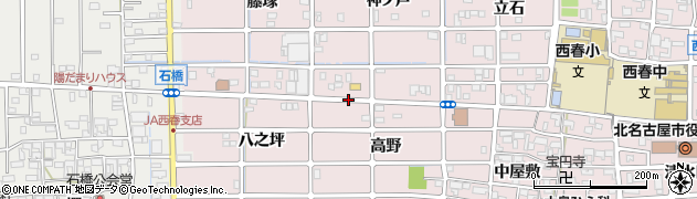 愛知県北名古屋市西之保（北高野）周辺の地図