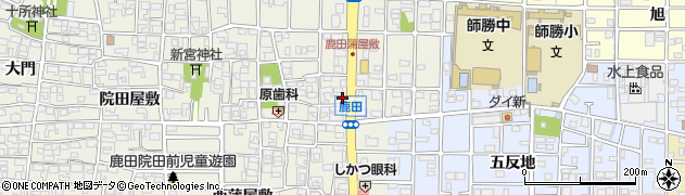 愛知県北名古屋市鹿田東蒲屋敷587周辺の地図