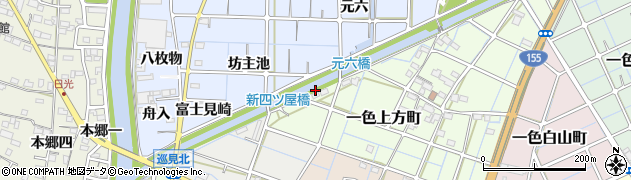 愛知県稲沢市片原一色町矢倉下周辺の地図