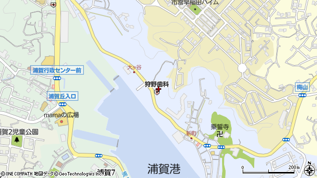 〒239-0821 神奈川県横須賀市東浦賀の地図