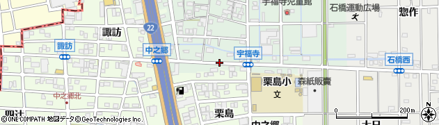 愛知県北名古屋市宇福寺東南出周辺の地図