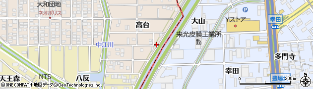 愛知県北名古屋市六ツ師（高田井）周辺の地図