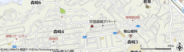 神奈川県横須賀市森崎周辺の地図