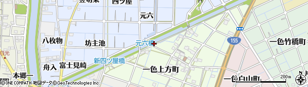 愛知県稲沢市片原一色町西三反田周辺の地図