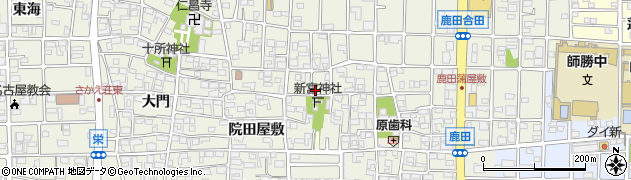 愛知県北名古屋市鹿田新宮境内附372周辺の地図