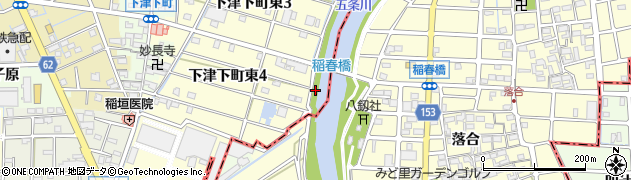 愛知県稲沢市下津町東クタラケ周辺の地図