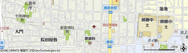 愛知県北名古屋市鹿田東蒲屋敷571周辺の地図