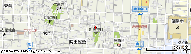 愛知県北名古屋市鹿田新宮境内附369周辺の地図