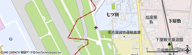 愛知県春日井市春日井町七ツ割周辺の地図