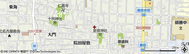 愛知県北名古屋市鹿田新宮境内附366周辺の地図