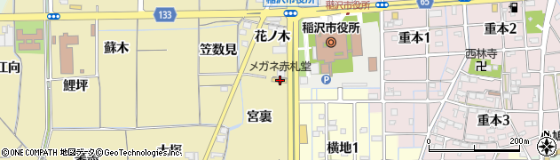 愛知県稲沢市船橋町宮裏1069周辺の地図