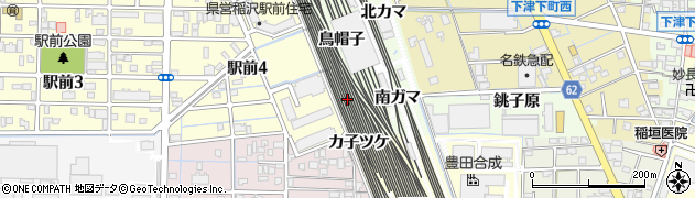 愛知県稲沢市下津町東細廻周辺の地図