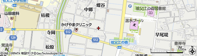 愛知県稲沢市祖父江町桜方周辺の地図