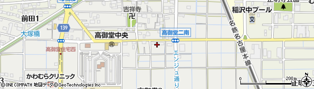 愛知県稲沢市高御堂周辺の地図