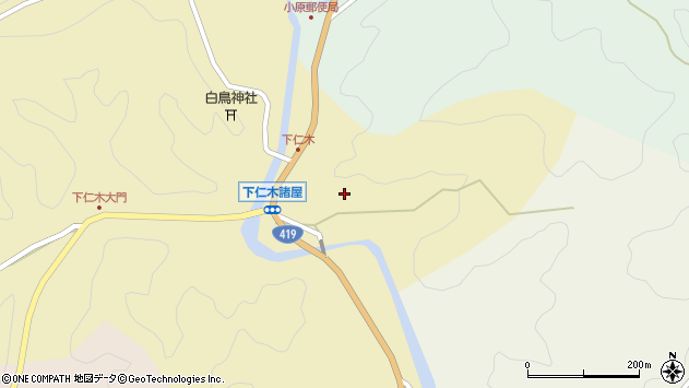 〒470-0565 愛知県豊田市下仁木町の地図