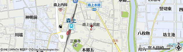 愛知県稲沢市祖父江町森上本郷八7周辺の地図
