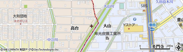 愛知県北名古屋市六ツ師（塚坪）周辺の地図