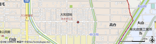 愛知県北名古屋市六ツ師（大替口）周辺の地図