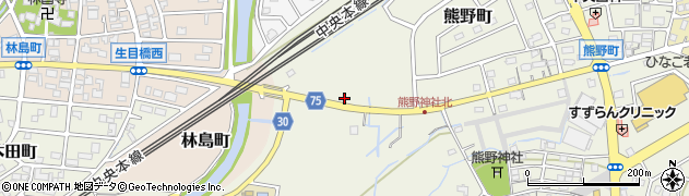愛知県春日井市熊野町2557周辺の地図