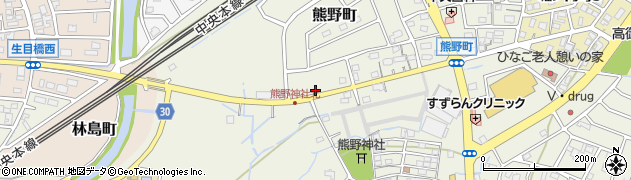 愛知県春日井市熊野町672周辺の地図