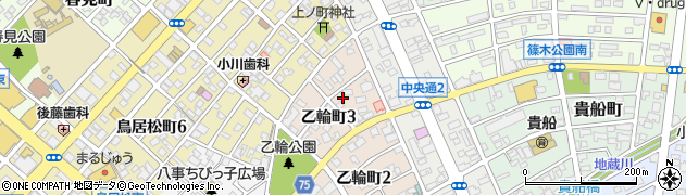愛知県春日井市乙輪町3丁目周辺の地図