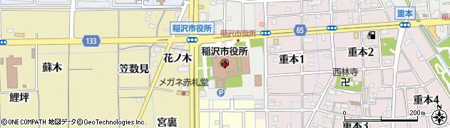 稲沢市役所市民福祉部　高齢介護課・高齢福祉周辺の地図