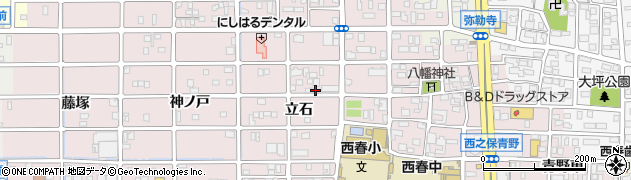 愛知県北名古屋市西之保立石38周辺の地図