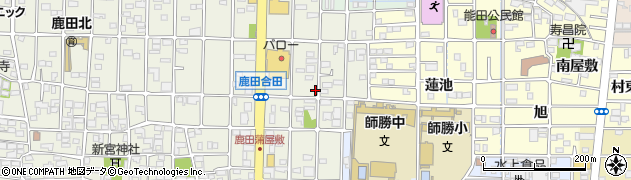 愛知県北名古屋市鹿田（西赤土）周辺の地図
